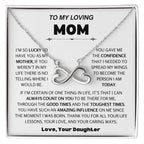 To My Loving Mom Gift from Daughter - I am so lucky to have you as my mother- Endless Love Necklace