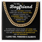 Boyfriend Jewelry Gift from Girlfriend - Cuban Link Chain - Anniversary & Valentine's Day Gift