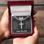 Dad - You are a man like no other - Present for Dad - Artisan Cross with Cuban Link Chain