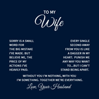 To My Wife Necklace - Best Romantic Gift for Wife - Scripted Love Necklace