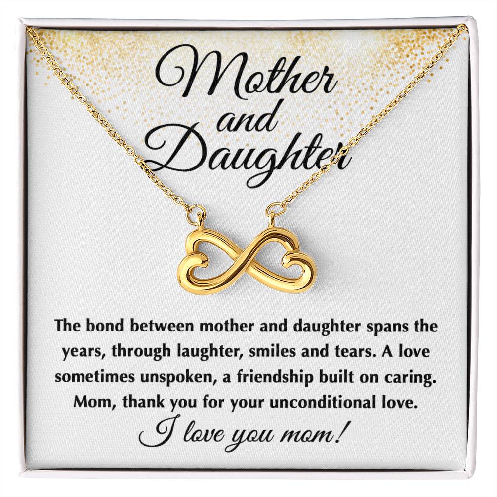 Mother and Daughter Gift - I Love You Mom - Endless Love Necklace