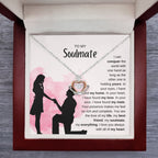To My Soulmate Necklace - Unique Soulmate Gift for Her for Birthdays & Surprise Moments - Crown Pendant Necklace