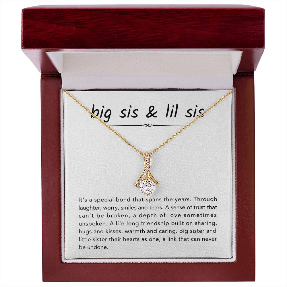 Big Sister & Little Sister Necklace - It's a special bond that spans the years - Gift for Sister - Alluring Beauty Necklace