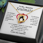 To My Soulmate Necklace - Long Distance Soulmate Gift for Valentine’s Day & Special Days - Forever Love Necklace