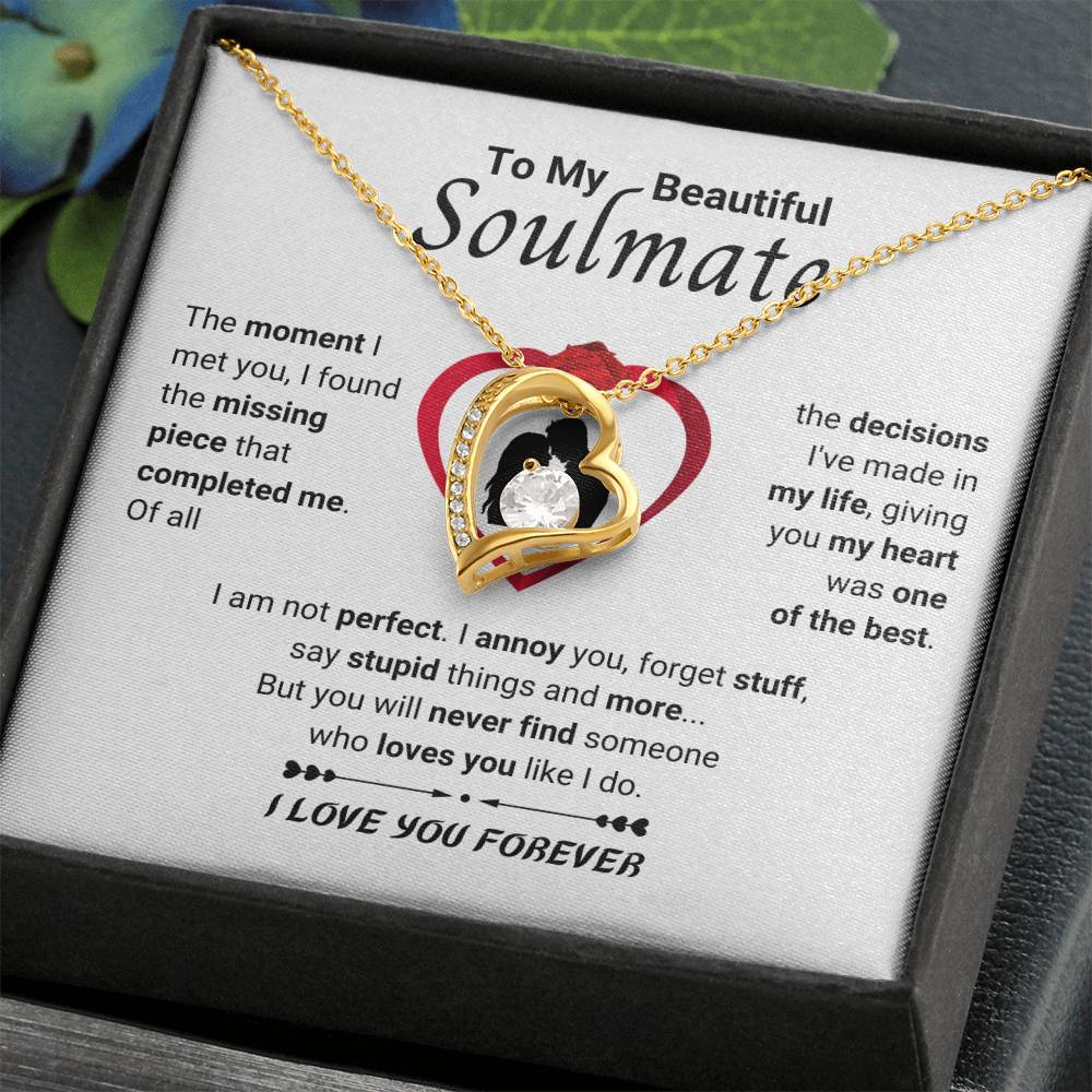 To My Soulmate Necklace - Long Distance Soulmate Gift for Valentine’s Day & Special Days - Forever Love Necklace