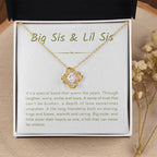 Big Sis & Lil Sis Necklace - It's a special bond that spans the years - Gift for Sisters - Love Knot Necklace