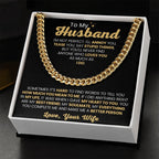 To My Husband Necklace - I am not perfect - Christmas, Birthday & Valentine’s Day Gift from Wife