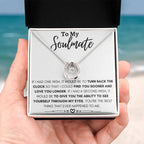To My Soulmate Necklace - Soulmate Gift for Her for Valentine’s Day & Every Day Love - Lucky In Love Necklace