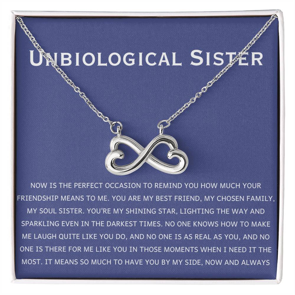 Unbiological Sister Necklace - Gift for Bonus Sister - Endless Love Necklace