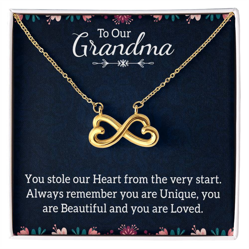 To Our Grandma Necklace - You stole our heart from the very start - Endless Love Necklace