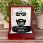 To My Bearded Boyfriend - Men's Cross Bracelet