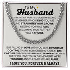 Cuban Link Chain for Him - Valentine’s Day & Anniversary Husband Gift from Wife