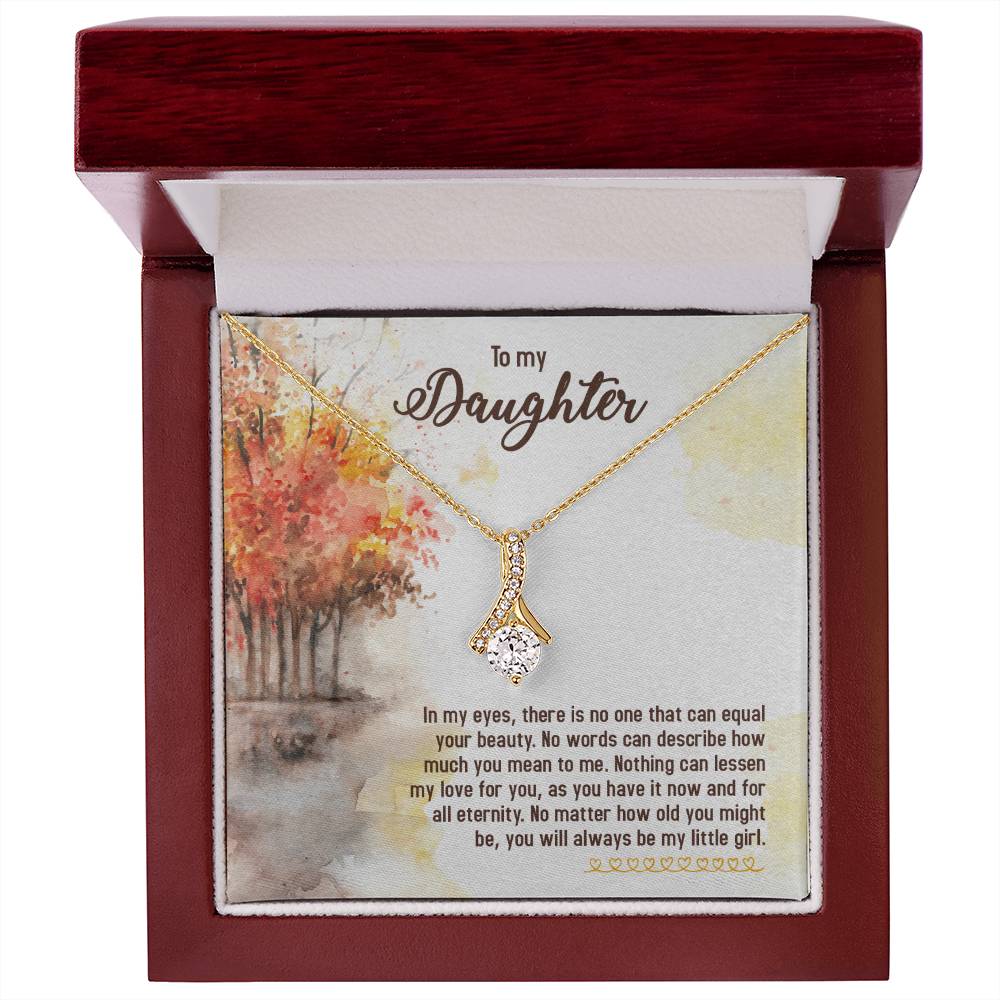 To My Daughter Necklace – Daughter Milestone Gift: Birthday Graduation – Alluring Beauty Necklace