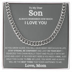Cuban Link Chain Necklace, Gift for Son, Stylish Jewelry for Him, Birthday & Graduation Gift from Mom