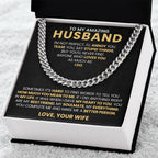 To My Amazing Husband - You're My Everything - Cuban Link Chain Gift from Wife to Husband