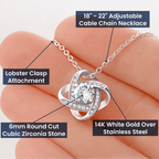 To My Sister - Jewelry Gift for Sister - I would still choose you as my friend - Love Knot Necklace