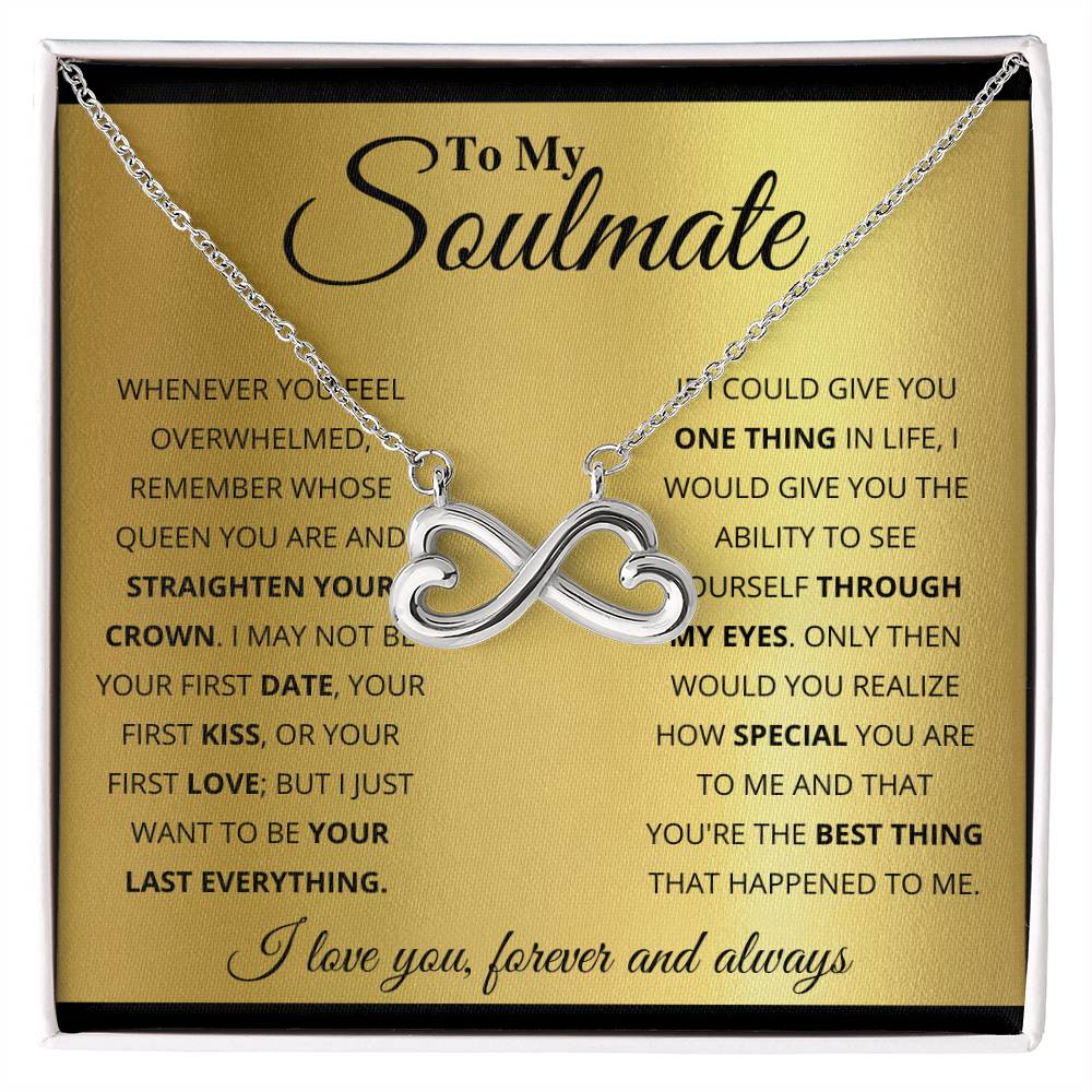 To My Soulmate Necklace - Long Distance Soulmate Gift for Valentine’s Day & Special Days - Endless Love Necklace