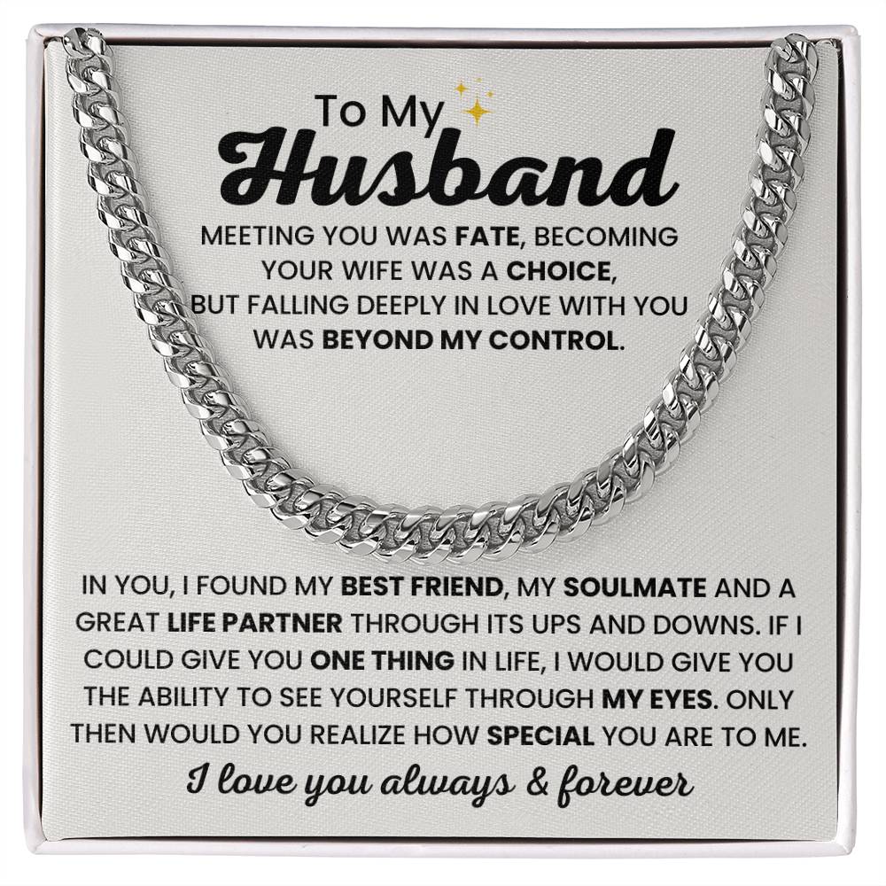 Cuban Link Chain for Husband – Birthday, Anniversary Gift from Wife