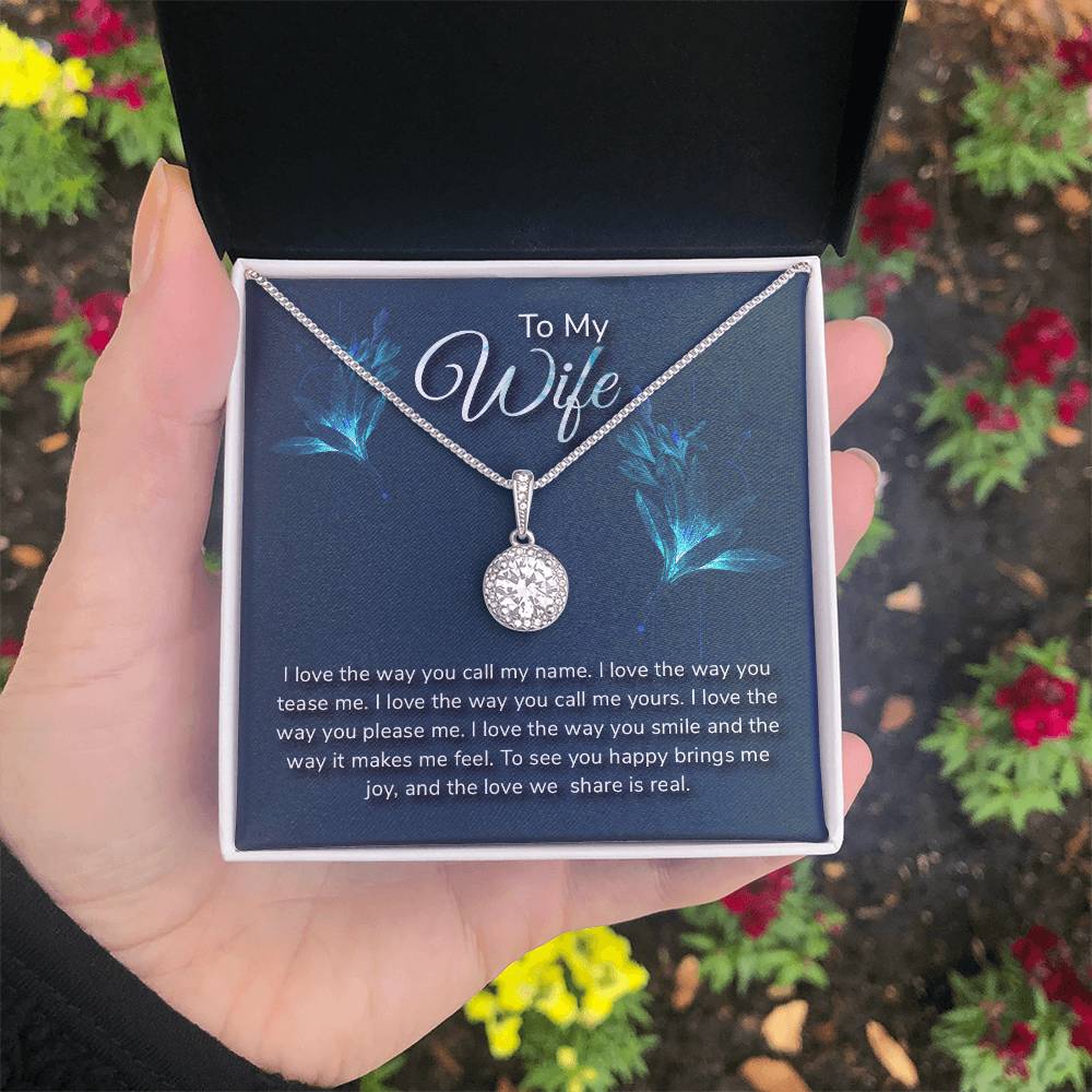 To My Wife Necklace - Loving Husband Gift, Meaningful Jewelry for Anniversary, Christmas & Valentine’s Day - Eternal Hope Necklace