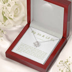 Big Sis & Lil Sis Necklace - It's a special bond that spans the years - Gift for Sisters - Love Knot Necklace