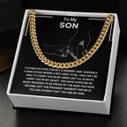 Gifts for Son, Men’s Cuban Link Chain, Durable & Timeless Necklace for Everyday Wear