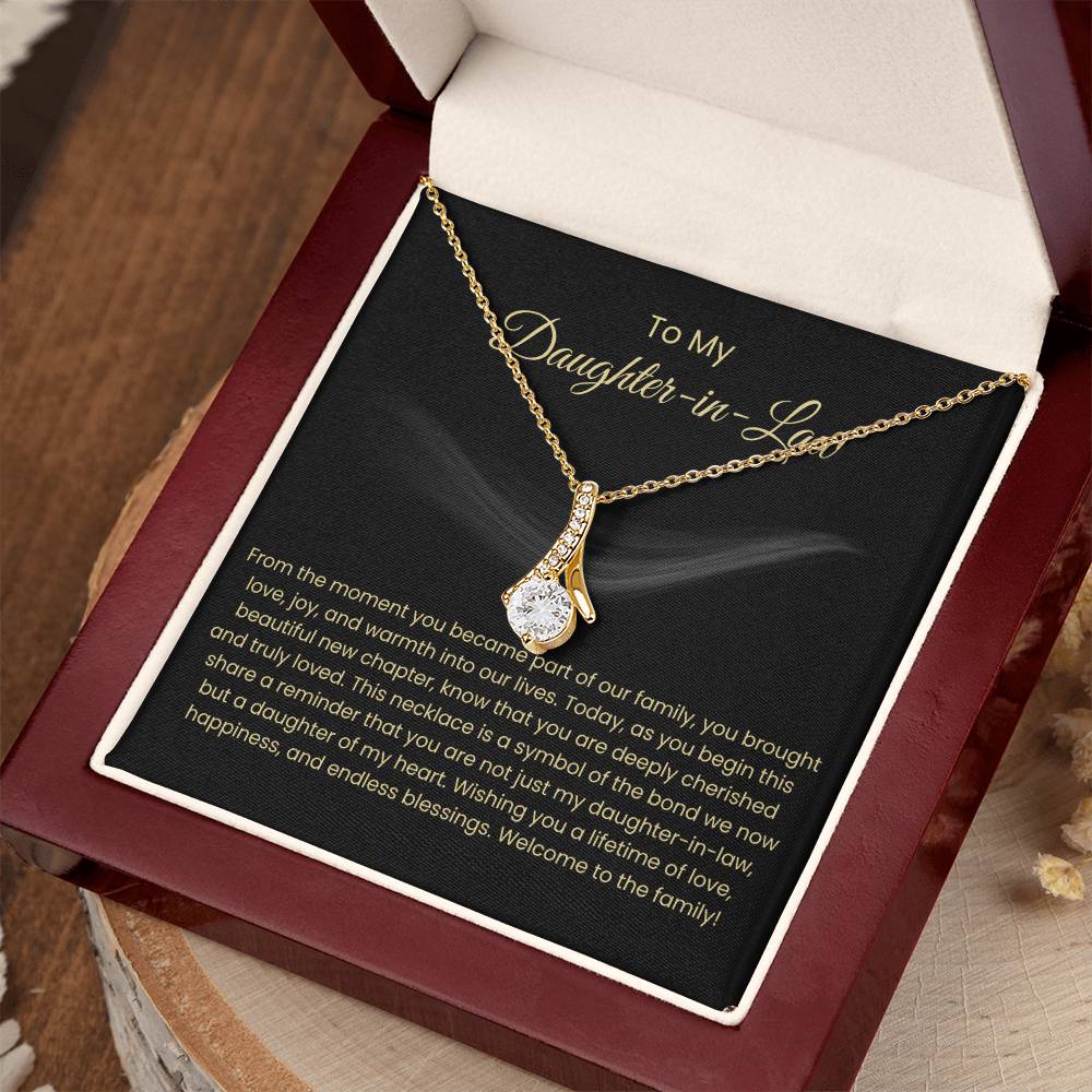 To My Daughter In Law - Alluring Beauty Necklace - Gift for Daughter in Law