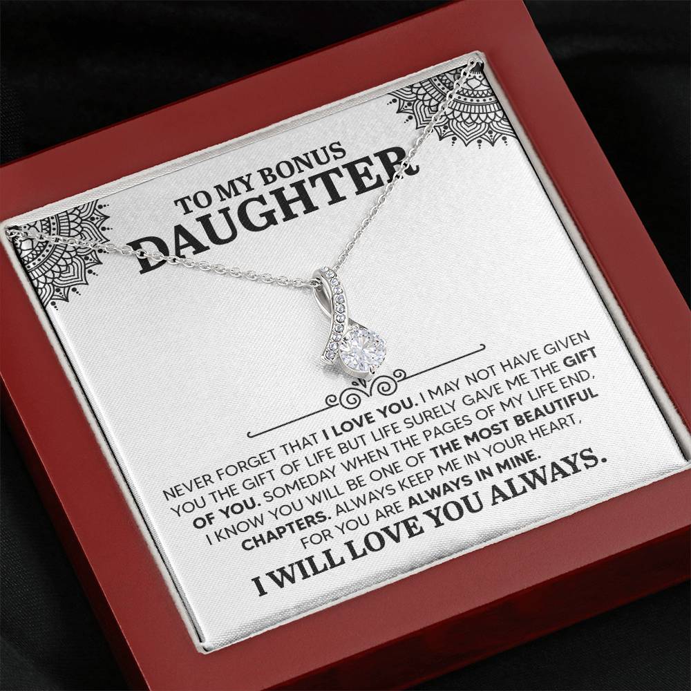 To My Daughter Necklace – Birthday Christmas Gift Necklace for Daughter – Alluring Beauty Necklace
