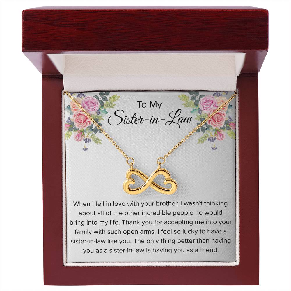 To My Sister In Law Necklace - Gift for Bonus Sister - Endless Love Necklace