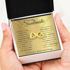 To My Soulmate Necklace - Long Distance Soulmate Gift for Valentine’s Day & Special Days - Endless Love Necklace