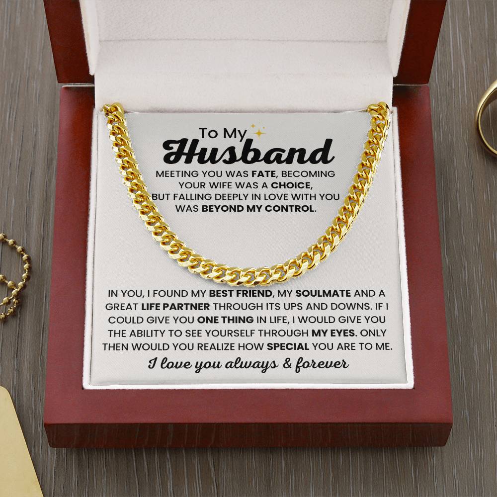 Cuban Link Chain for Husband – Birthday, Anniversary Gift from Wife