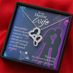 Surprise Gift for Doctor Wife - Meaningful Jewelry from Husband for Christmas, Anniversary & Valentine’s Day - Heart-to-heart Pendant Necklace