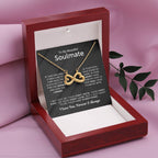 To My Beautiful Soulmate Necklace - Soulmate Gift for Her for Christmas & Everyday Love - Endless Love Necklace