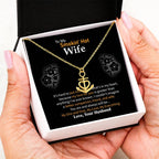 To My Smokin' Hot Wife Necklace - Forever Love Jewelry Gift for Wife from Husband for Valentine’s Day, Birthday & Holidays - Anchor Pendant Necklace