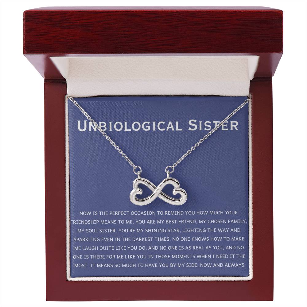 Unbiological Sister Necklace - Gift for Bonus Sister - Endless Love Necklace
