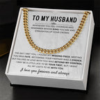 Wife to Husband Gift – Cuban Link Chain – Birthday & Anniversary Gift for Him