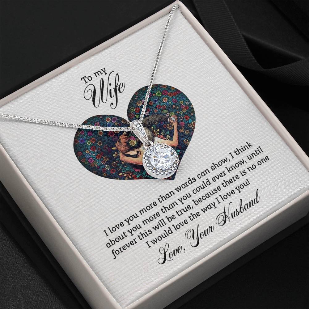 To My Wife Necklace - Perfect Gift for Wife from Husband, Romantic Jewelry for Birthday & Valentine’s Day - Eternal Hope Necklace