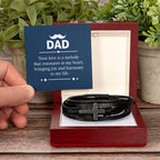 Present for Dad - Your love is a melody - Men's Cross Bracelet