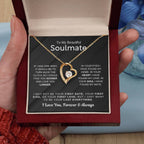 To My Beautiful Soulmate Necklace - Romantic Gift for Her for Christmas & Love Celebrations - Forever Love Necklace