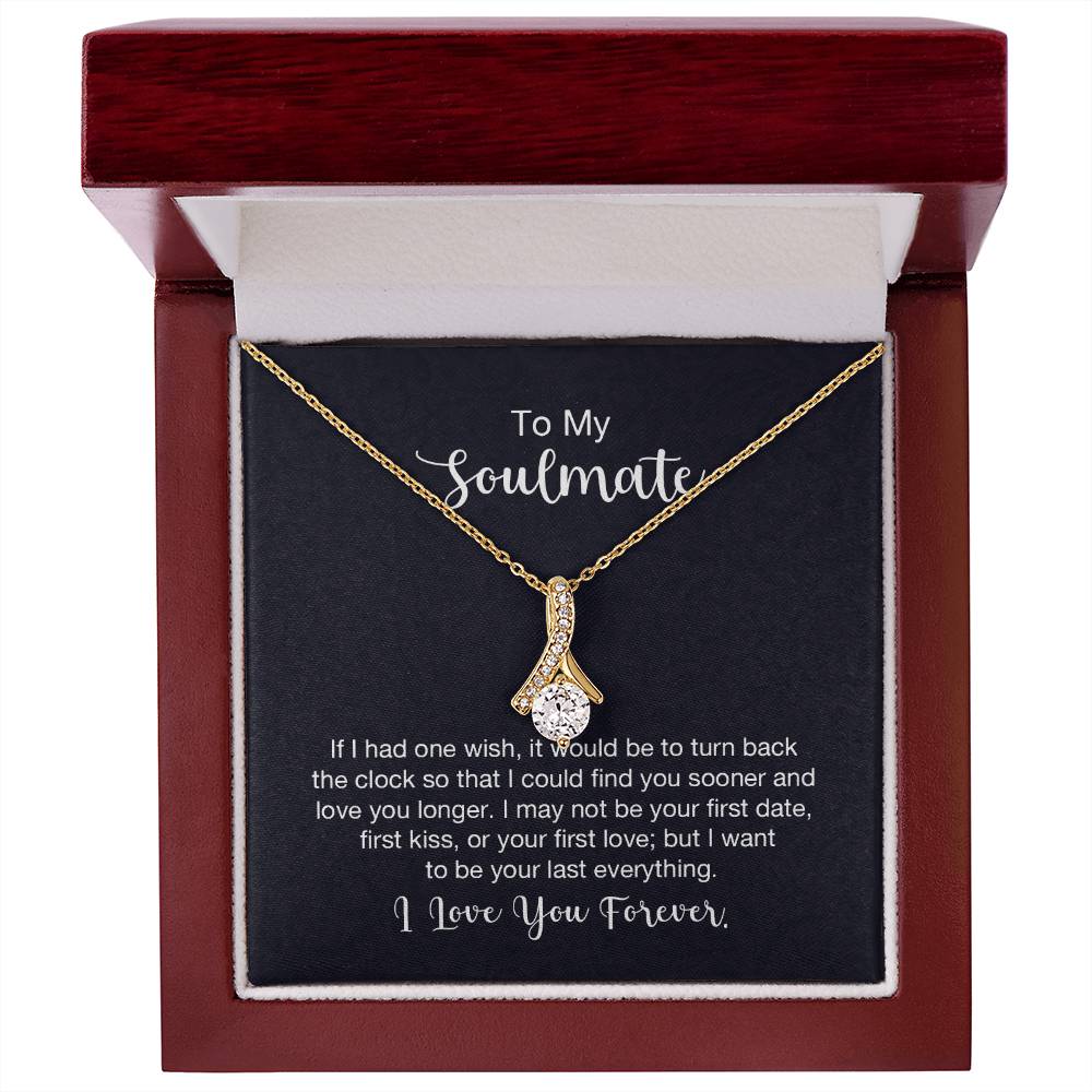 To My Soulmate Necklace - Long Distance Soulmate Gift for Valentine’s Day & Special Days - Alluring Beauty Necklace