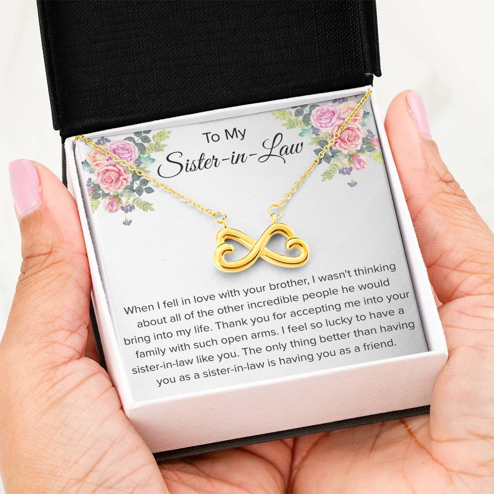 To My Sister In Law Necklace - Gift for Bonus Sister - Endless Love Necklace
