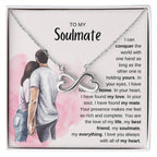To My Soulmate Necklace - Best Soulmate Gift Idea for Valentine’s Day & Everyday Romance - Endless Love Necklace