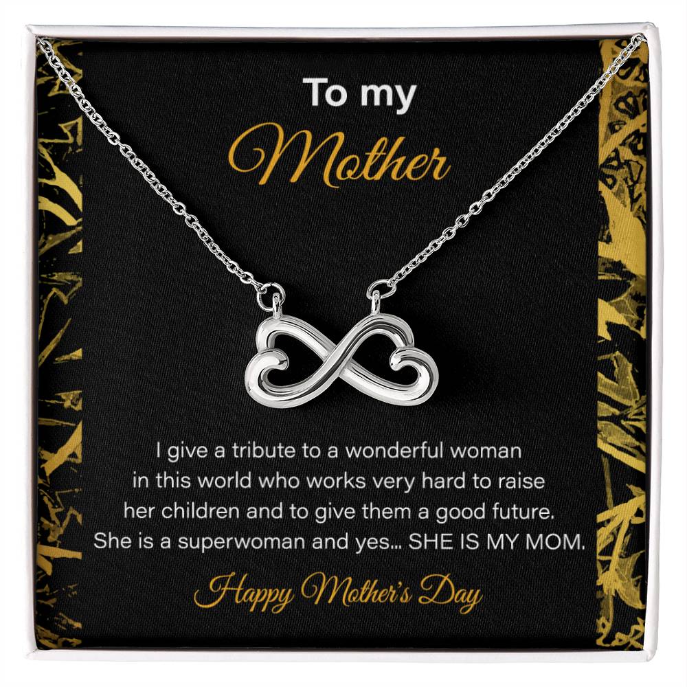 To My Mom - You're a Superwoman - Endless Love Necklace - Gifts For Mom From Daughter/Son