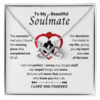 To My Beautiful Soulmate Necklace - Gift for Her for Birthday & Sweet Romantic Surprises - Endless Love Necklace