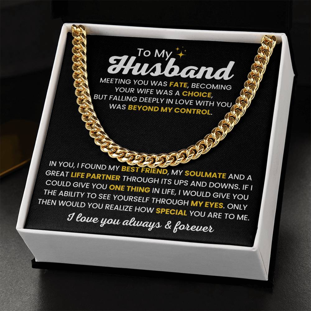 Jewelry Gift for Husband from Wife - Meeting you was fate - Birthday & Valentine’s Day for Him