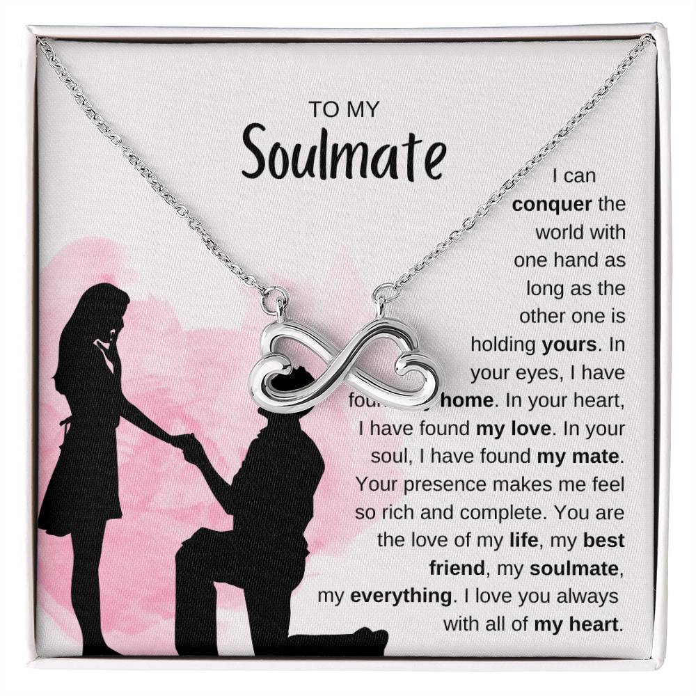 To My Soulmate Necklace - Unique Soulmate Gift for Her for Birthdays & Surprise Moments - Endless Love Necklace