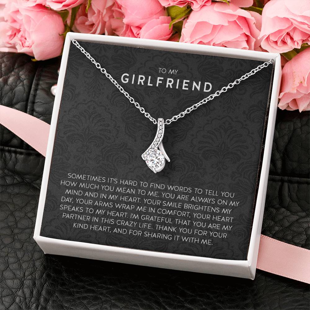 To My Girlfriend Necklace - Romantic Jewelry Gift for Christmas, Valentine’s Day & Surprises - Alluring Beauty Necklace