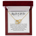 Big Sis & Lil Sis Gift - It's a special bond that spans the years - Gift for Sisters - Interlocking Hearts Necklace