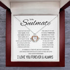 To My Soulmate Necklace - Heartfelt Gift for Her for Birthday & Romantic Days - Crown Pendant Necklace