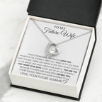 Future Wife Gift - Beautiful Necklace for Girlfriend for Birthday, Christmas & Romantic Moments - Forever Love Necklace