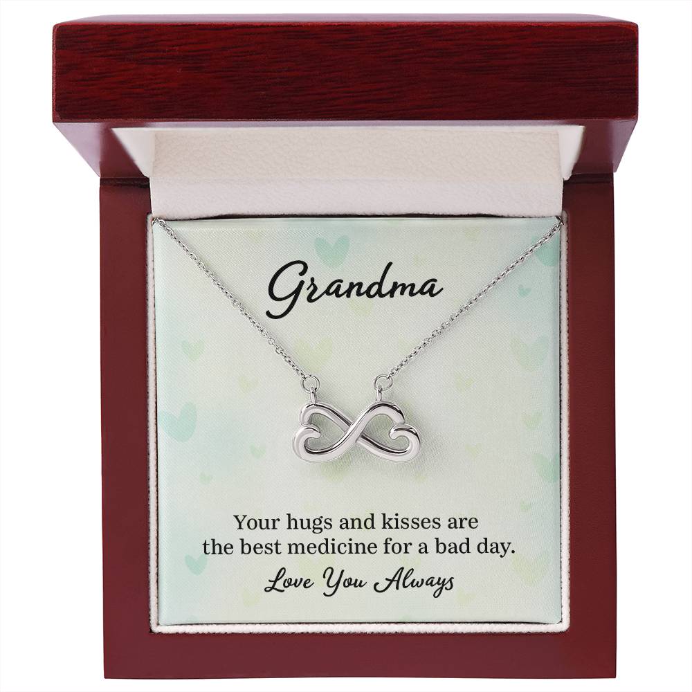 Gift for Grandma - Your Hugs and Kisses - Endless Love Necklace